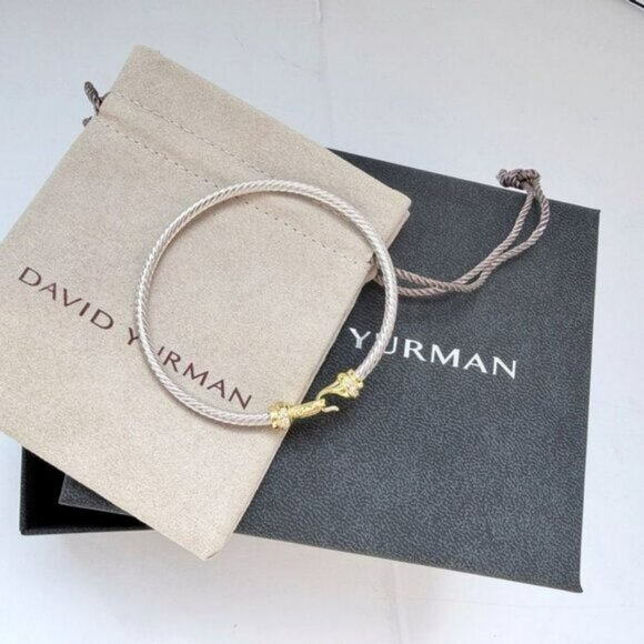 David Yurman Silver And Gold Cable Bracelet